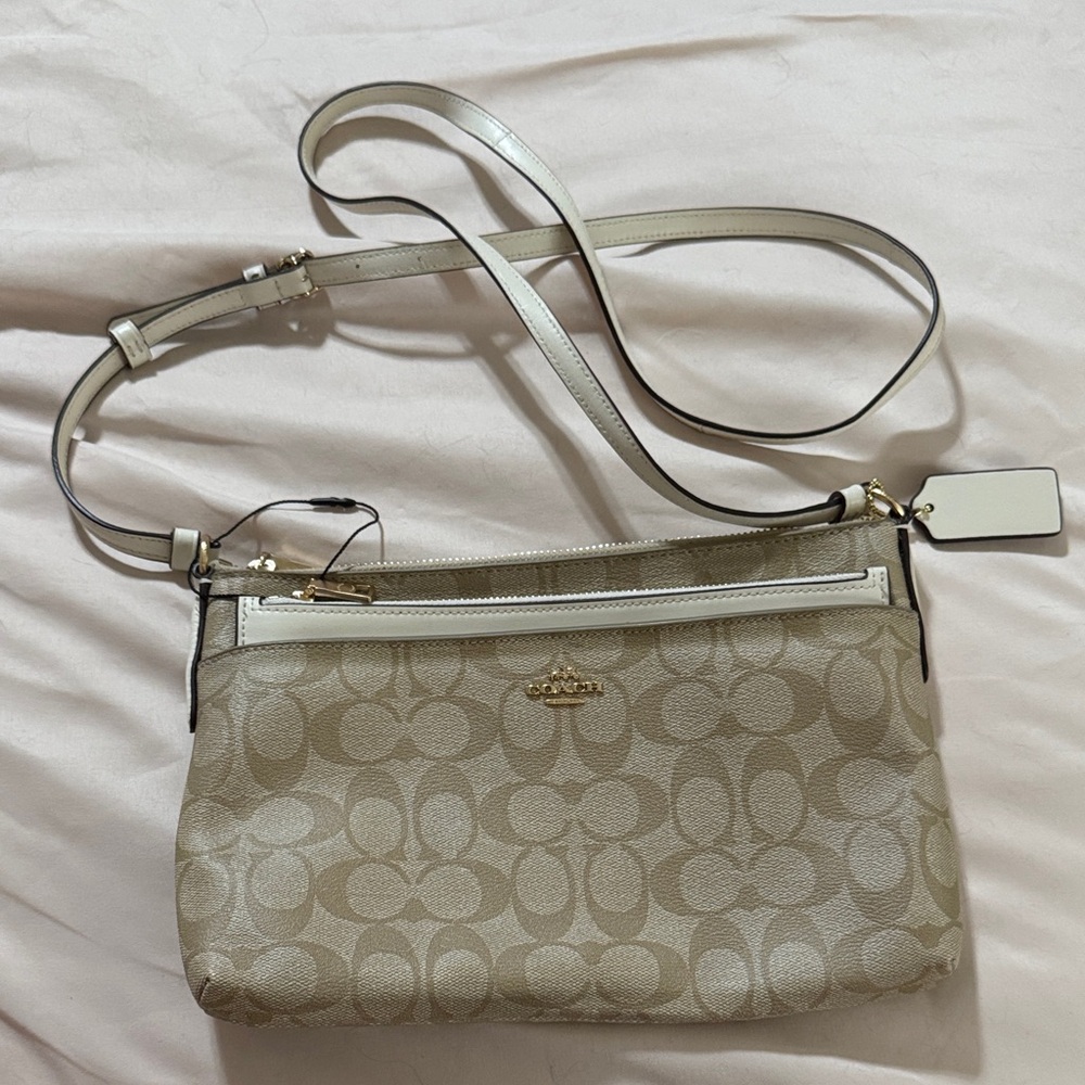 Coach Light Beige Crossbody Bag